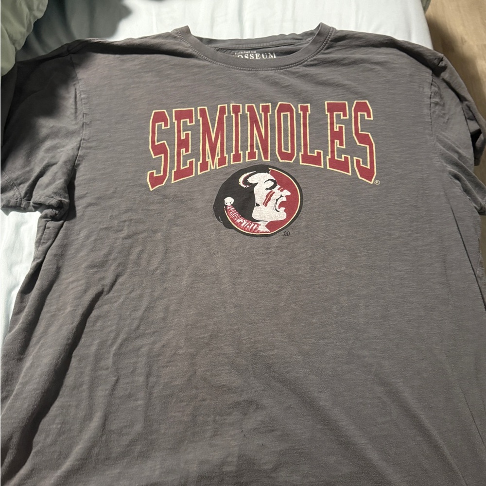 Colosseum Gray Seminoles Logo Tee